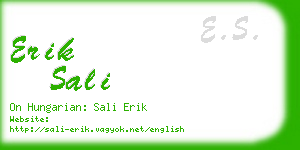 erik sali business card